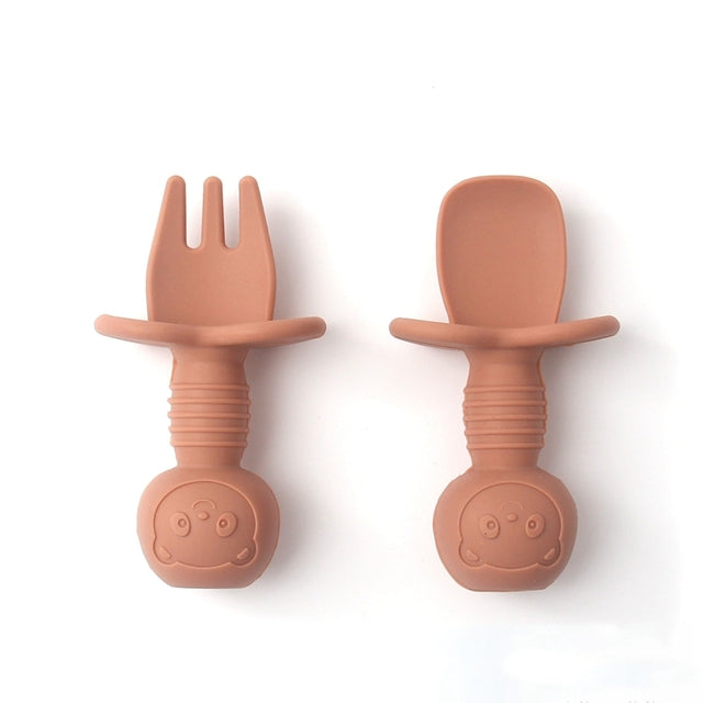 Baby Silicone Fork and Spoon Set